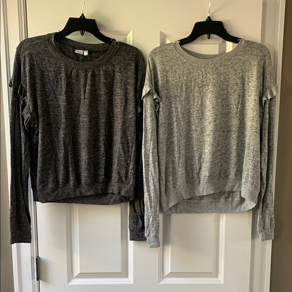 Lot of two Make + Model grey sweaters
